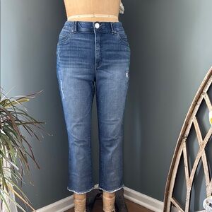 Democracy “Ab” technology Cropped Frayed Hem Jeans